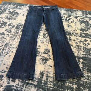 7 For All Mankind Charlize Denim Boot Cut Wide Leg Jeans, Women’s 27 Dark Wash